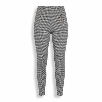 Photo 3 de Legging pied-de-poule boutons dorés
