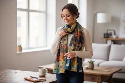 Photo 2 de Foulard imprimé n°9