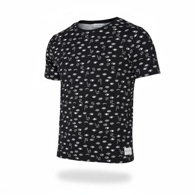 Photo 2 de T-shirt homme imprimé yeux, noir