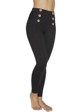 Photo 2 de Legging noir boutons dorés