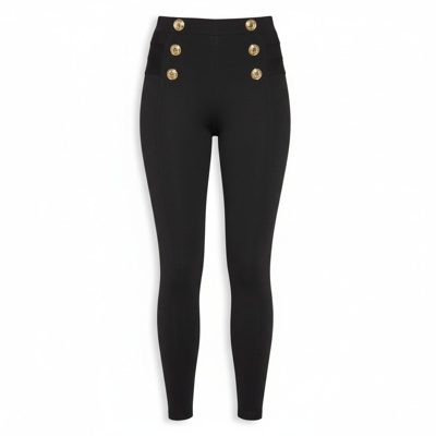 Photo 3 de Legging noir boutons dorés
