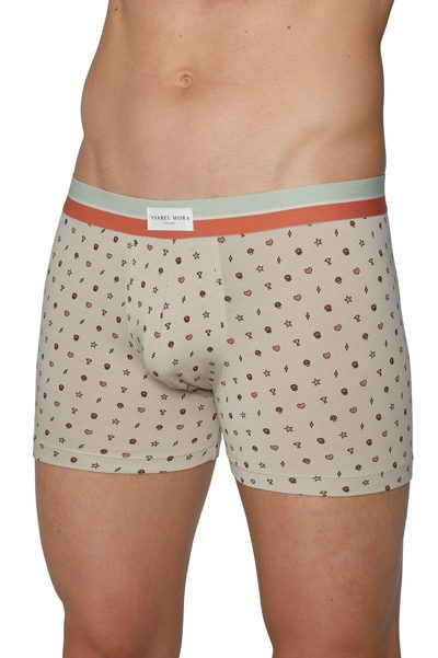 Photo 2 de Lot de 2 boxers motifs écru et corail