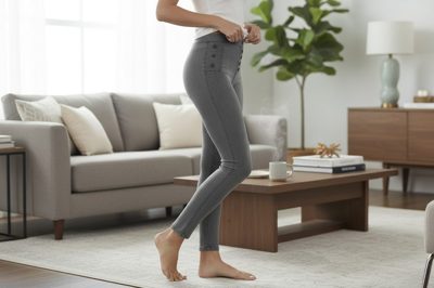 Photo 1 de Legging effet jean gris