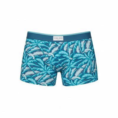 Photo 2 de Lot de 2 boxers palmes turquoise