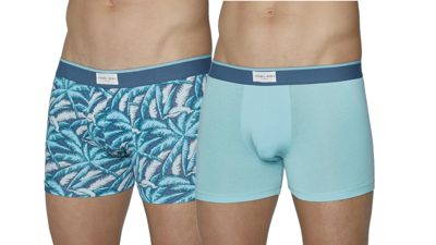 Photo 5 de Lot de 2 boxers palmes turquoise