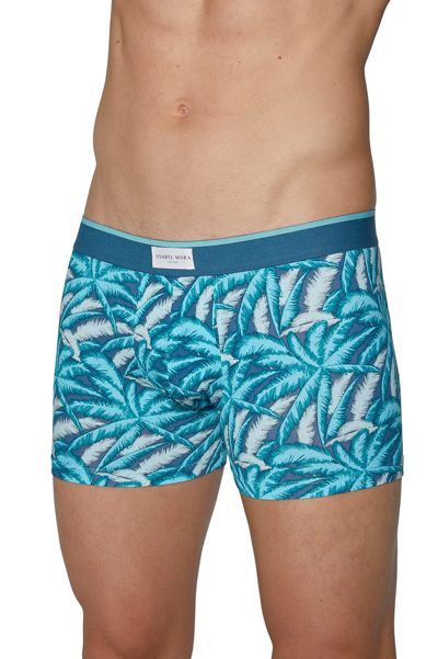Photo 6 de Lot de 2 boxers palmes turquoise
